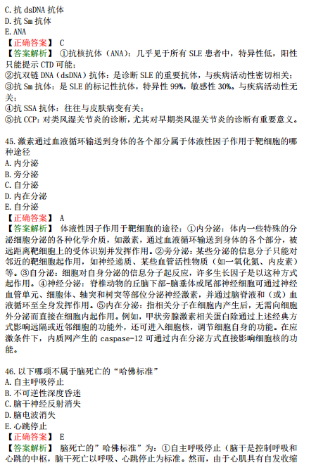 臨床執(zhí)業(yè)醫(yī)師?？荚嚲淼谌龁卧狝1型題（三）