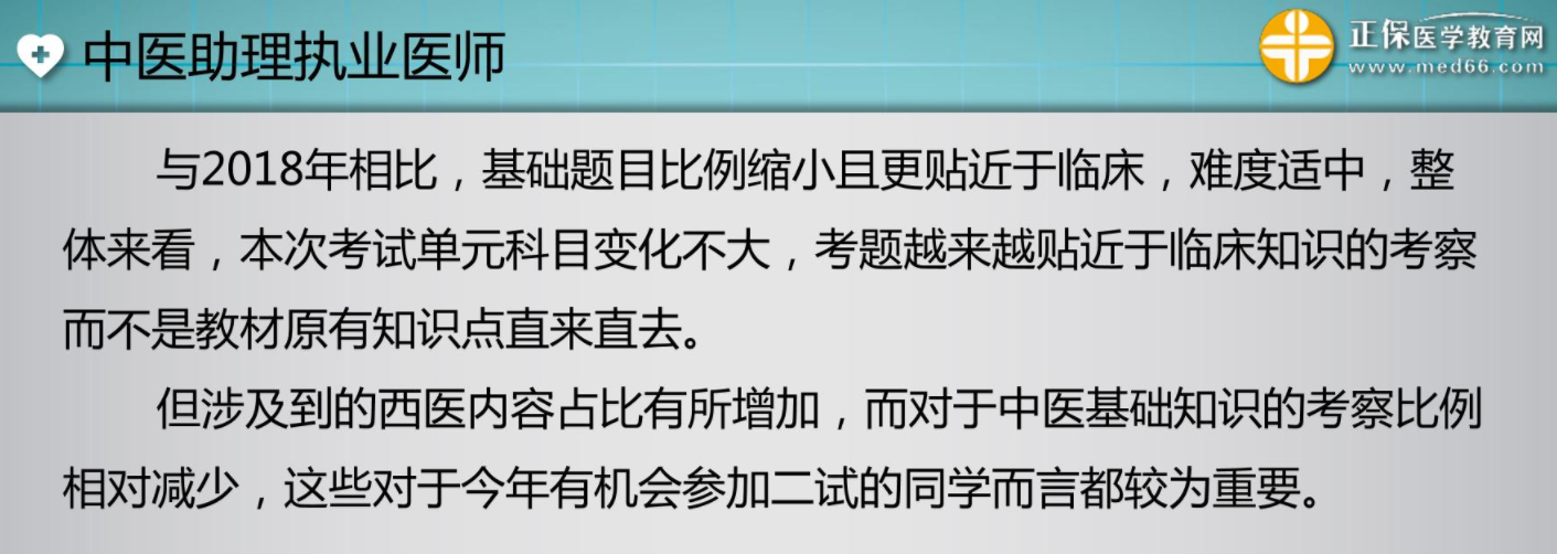2020年中醫(yī)助理醫(yī)師備考必備資料二(考情分析) 2020年中醫(yī)助理醫(yī)師備考必備資料二(考情分析)