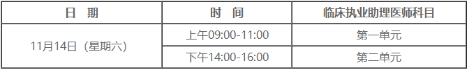 臨床助理二試考試時(shí)間 臨床助理二試考試時(shí)間