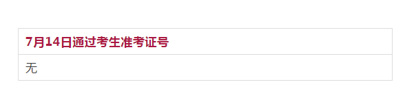 7月14日吉林考點(diǎn)醫(yī)師資格實(shí)踐技能考試（師承執(zhí)業(yè)類(lèi)別）通過(guò)考生準(zhǔn)考證號(hào)