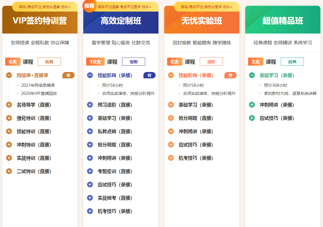 課程對比 課程對比