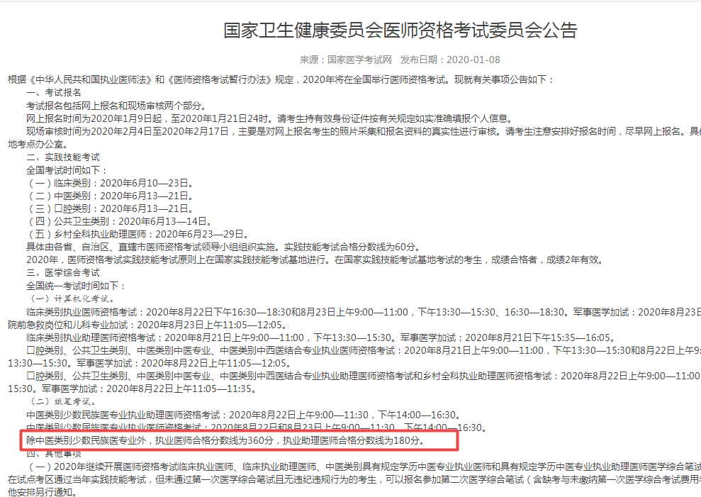 醫(yī)師資格考試分?jǐn)?shù)線 醫(yī)師資格考試分?jǐn)?shù)線