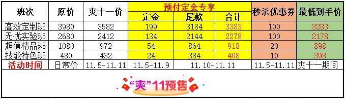 雙十一優(yōu)惠價 雙十一優(yōu)惠價