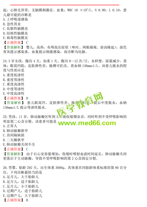 臨床執(zhí)業(yè)醫(yī)師題七