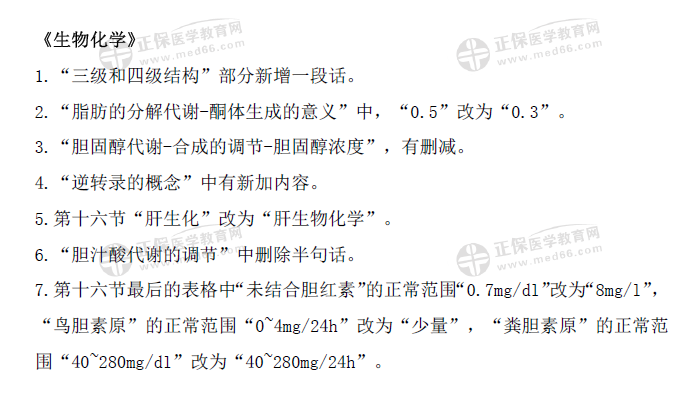 生物化學(xué)2021教材變動 生物化學(xué)2021教材變動
