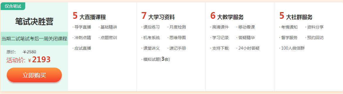 筆試集訓(xùn)營(yíng)