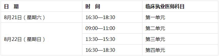 臨床執(zhí)業(yè)醫(yī)師一試考試時(shí)間 臨床執(zhí)業(yè)醫(yī)師一試考試時(shí)間
