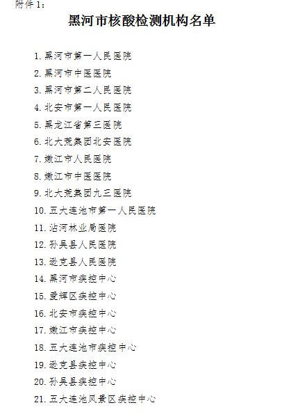 黑河核酸檢測機構(gòu) 黑河核酸檢測機構(gòu)