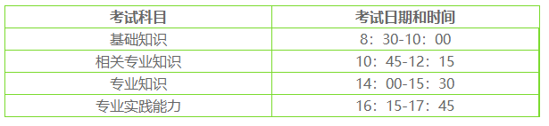 考試時(shí)間安排 考試時(shí)間安排