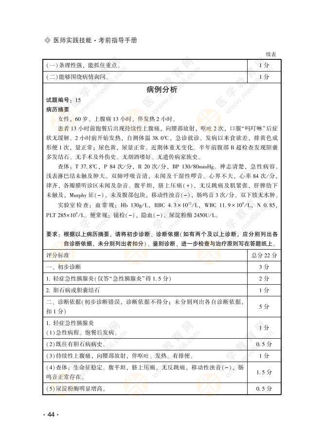 臨床病例分析15 臨床病例分析15