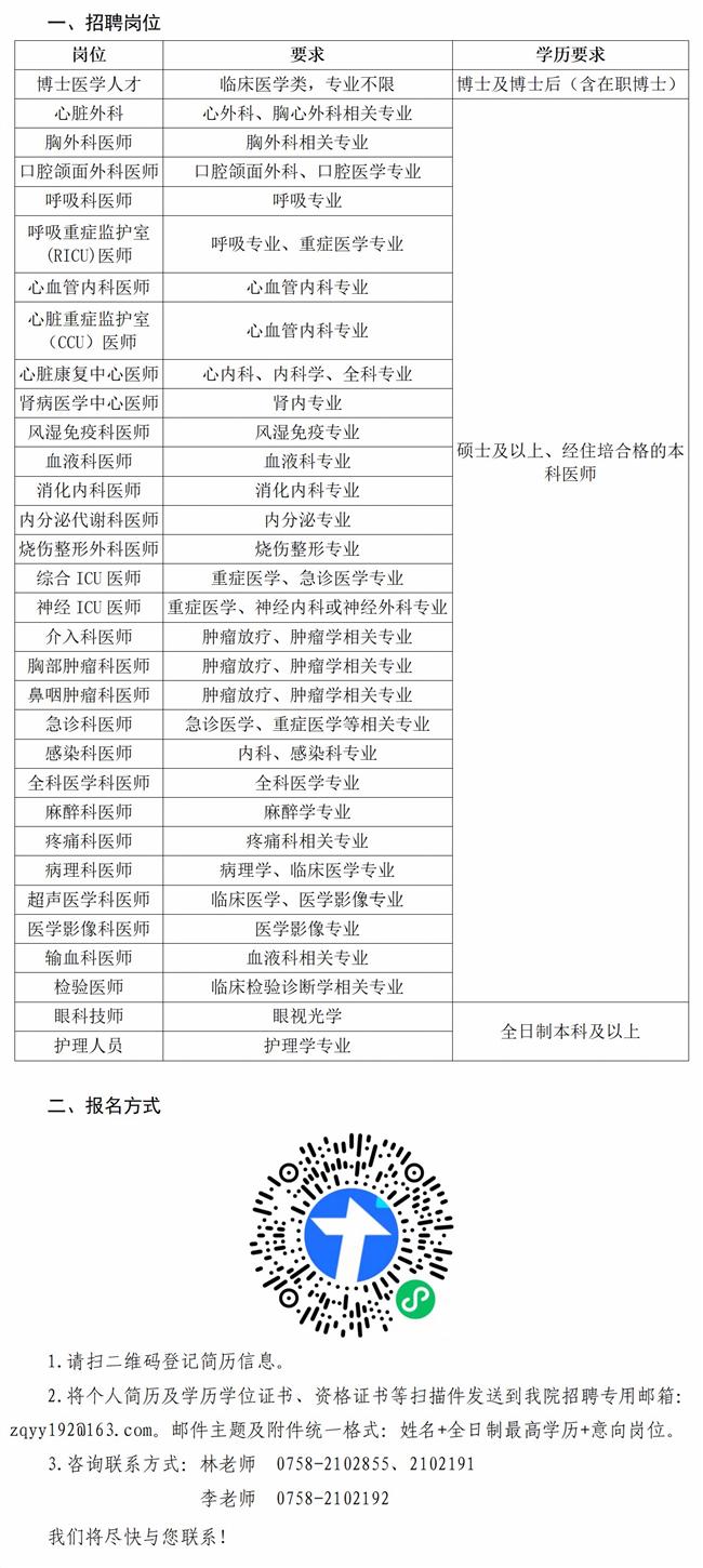 招聘公告 招聘公告