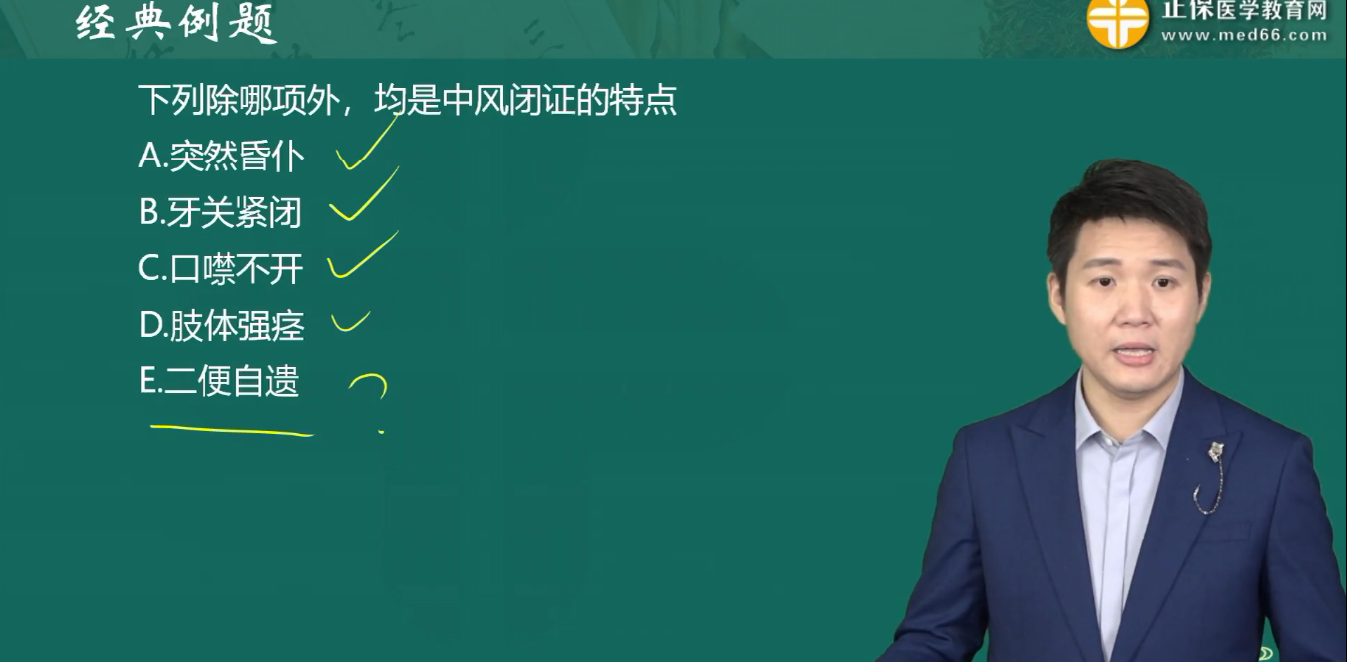 下列除哪項外，均是中風閉證的特點