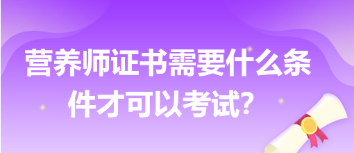 營養(yǎng)師證書需要什么條件才可以考試？