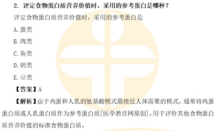 評定食物蛋白質(zhì)營養(yǎng)價(jià)值時(shí)，采用的參考蛋白是哪種？