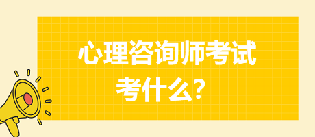 心理咨詢師考試考什么？