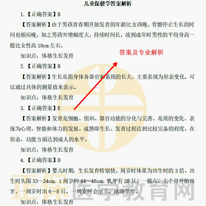 公衛(wèi)醫(yī)師系統(tǒng)考題答案及解析